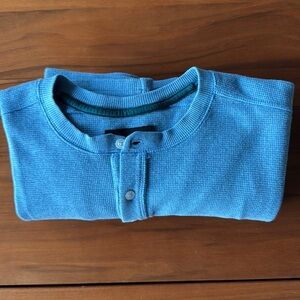 Bonobos Blue Waffle Henley Sweater